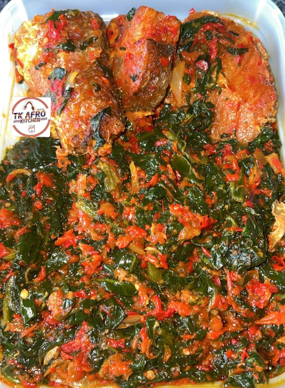 Efo Riro with Fish