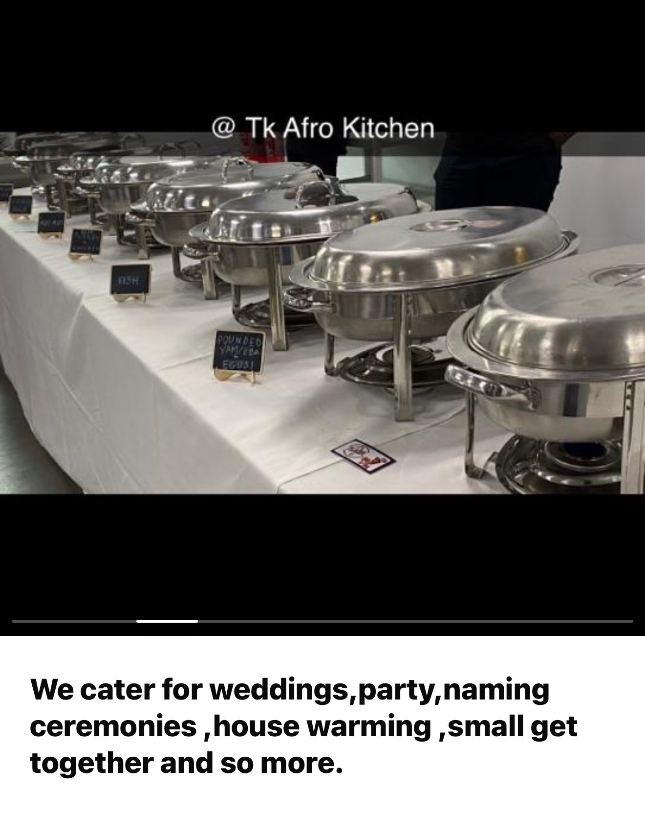 Professional catering presentation